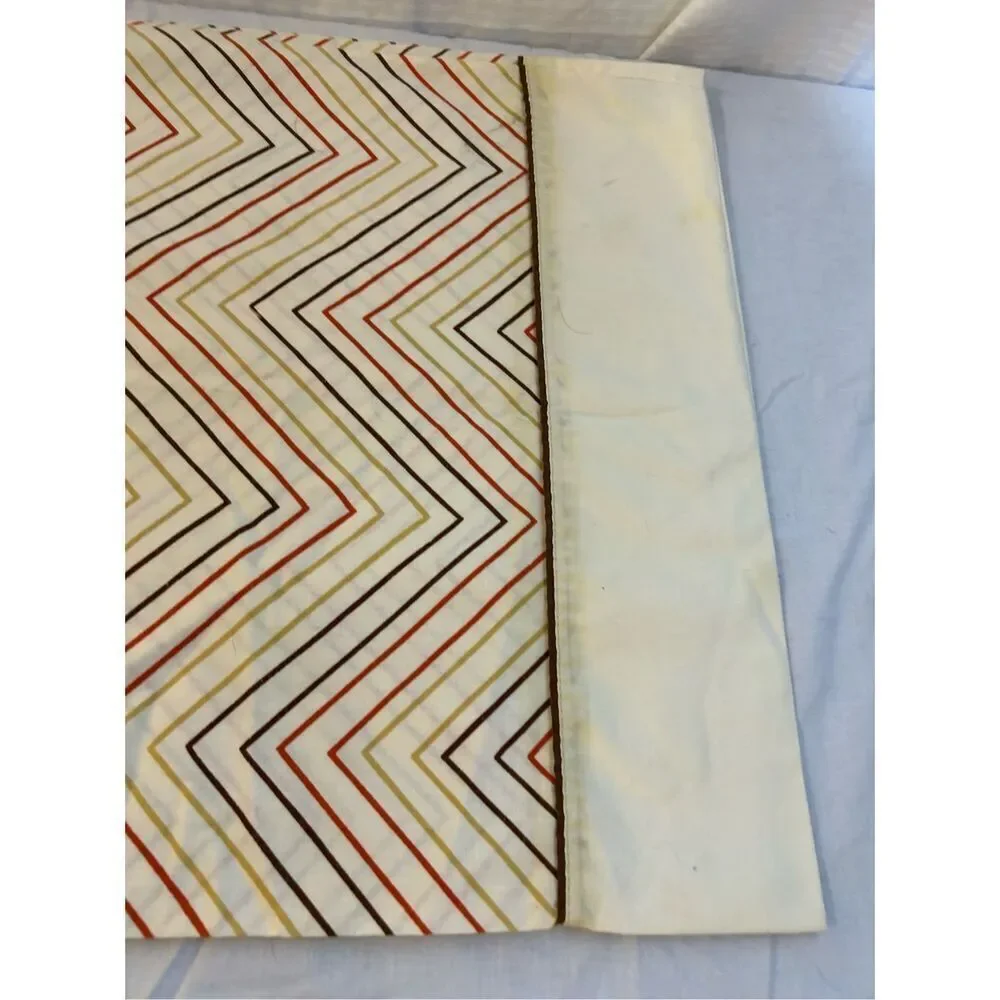 2 State Pride King pillowcase stripes retro 70's cream/red/brown 39x19